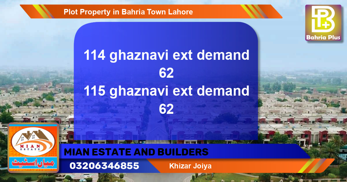 Residential Plot for Sale in Bahria Town, Lahore - (BP-78935)