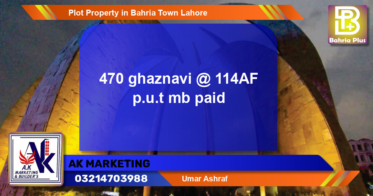 Residential Plot for Sale in Bahria Town, Lahore - (BP-78940)