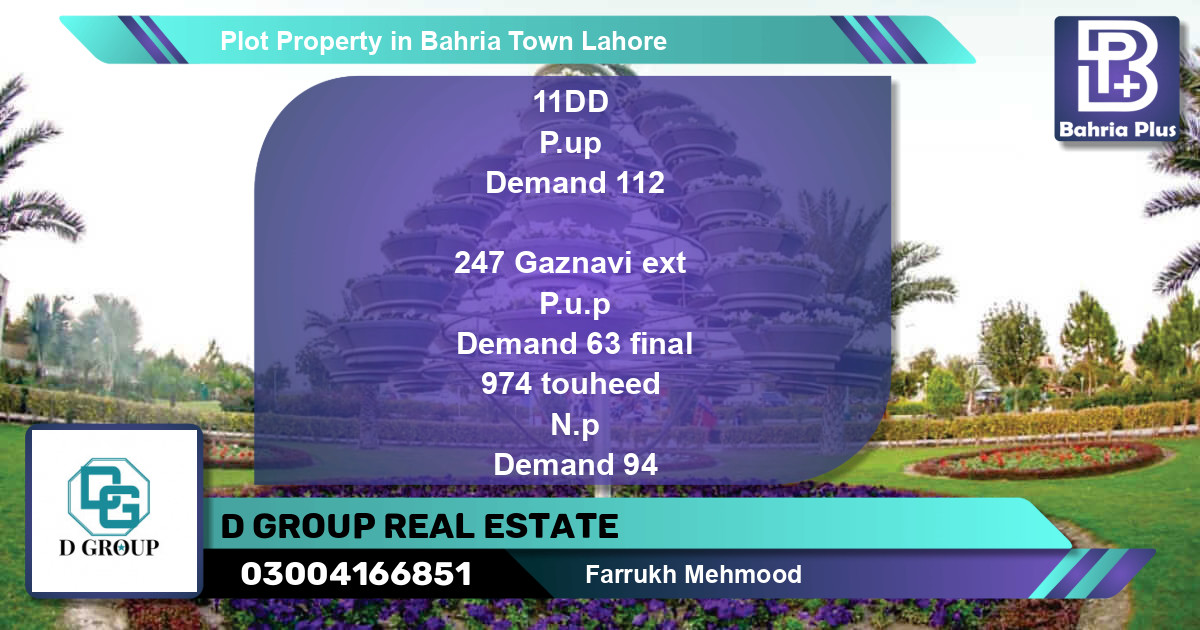 Residential Plot for Sale in Bahria Town, Lahore - (BP-78982)