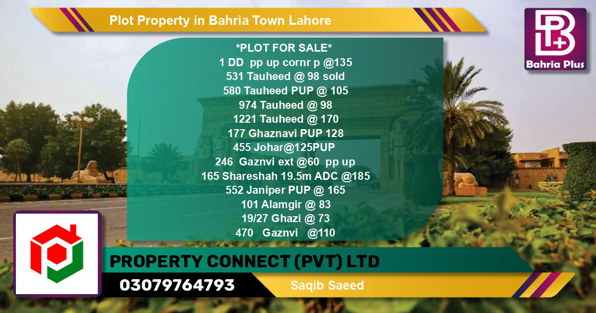 Residential Plot for Sale in Bahria Town, Lahore - (BP-78989)