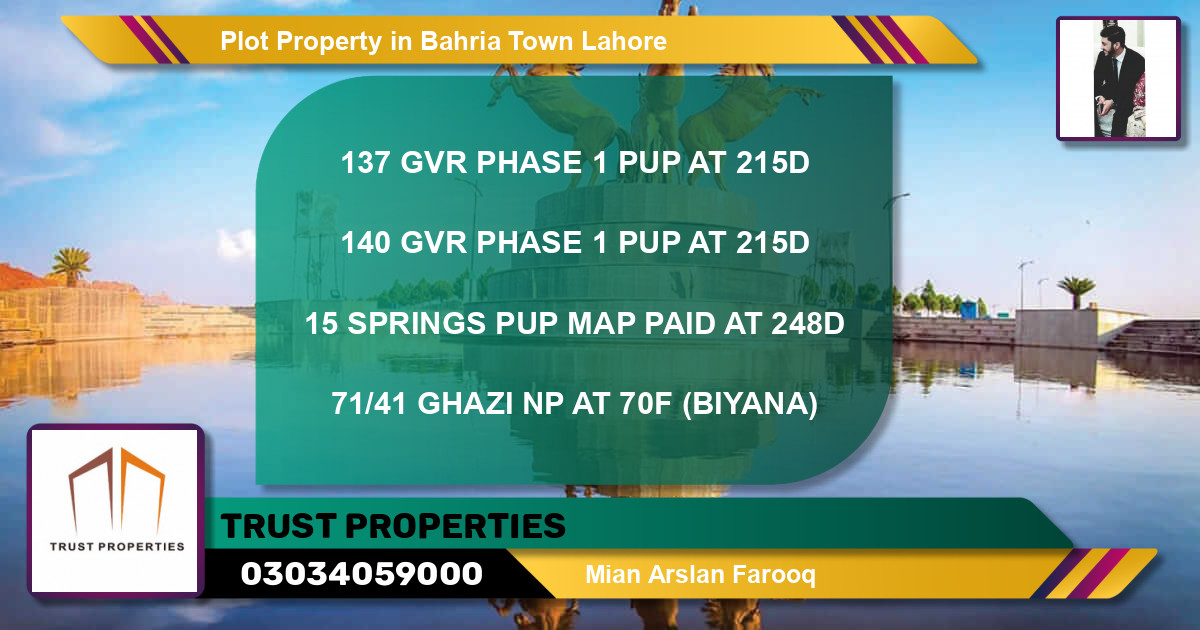 Residential Plot for Sale in Bahria Town, Lahore - (BP-78996)