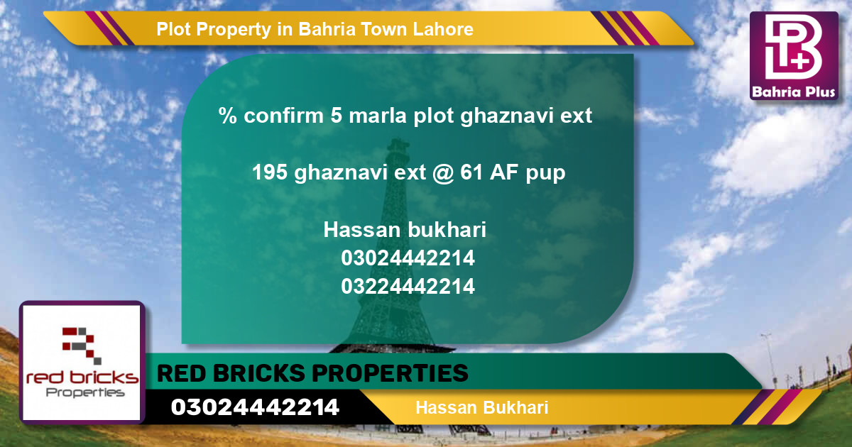 Residential Plot for Sale in Bahria Town, Lahore - (BP-79012)