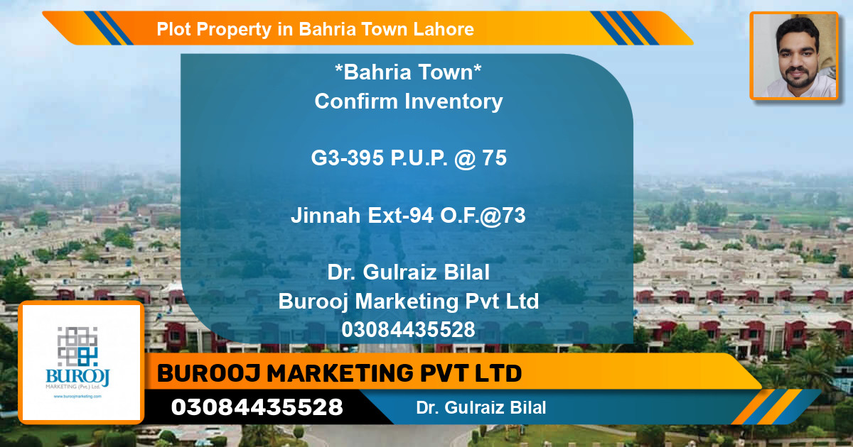 Residential Plot for Sale in Bahria Town, Lahore - (BP-79015)