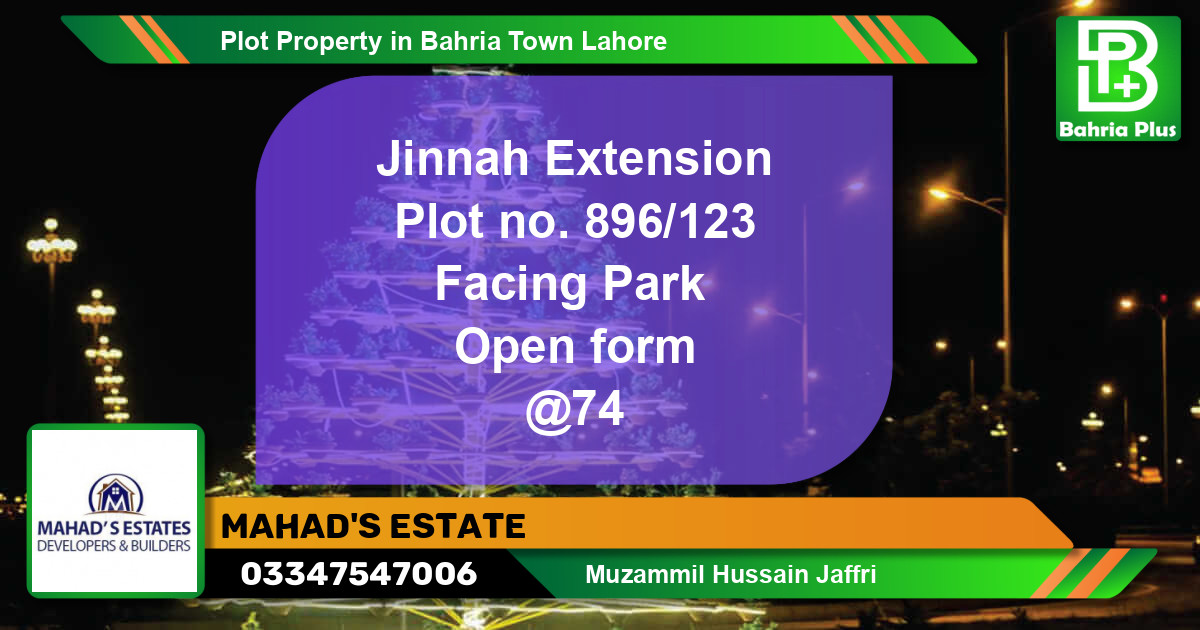 Residential Plot for Sale in Bahria Town, Lahore - (BP-79032)
