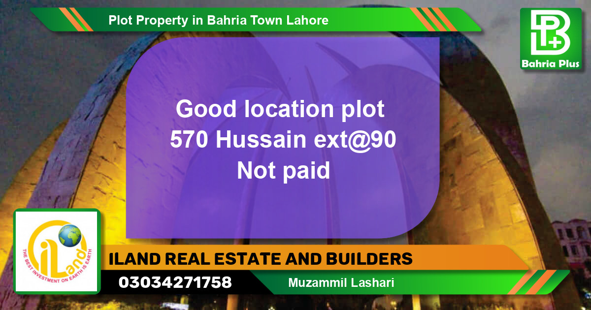 Residential Plot for Sale in Bahria Town, Lahore - (BP-79036)