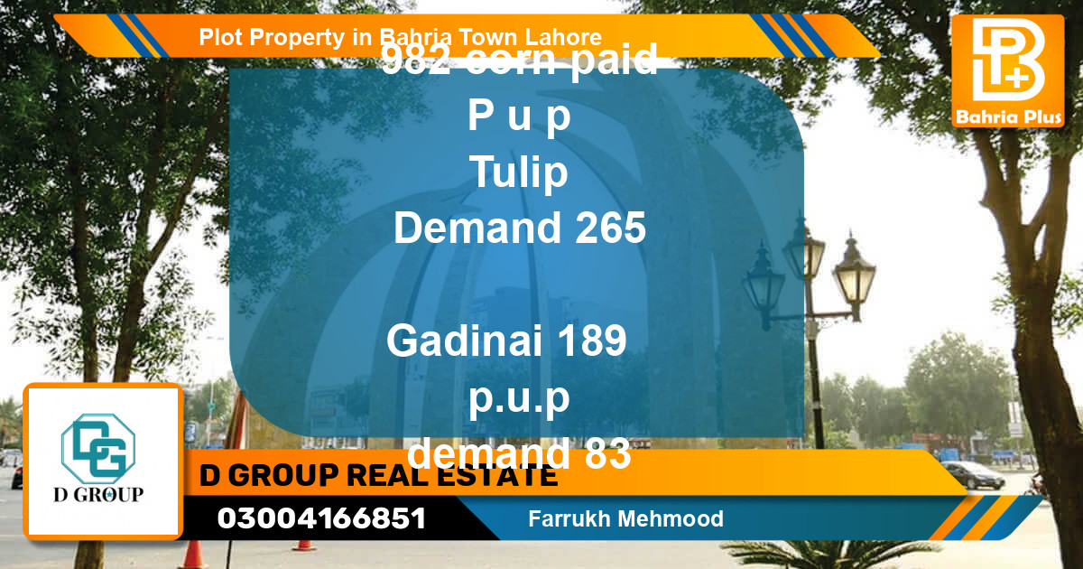 Residential Plot for Sale in Bahria Town, Lahore - (BP-79039)