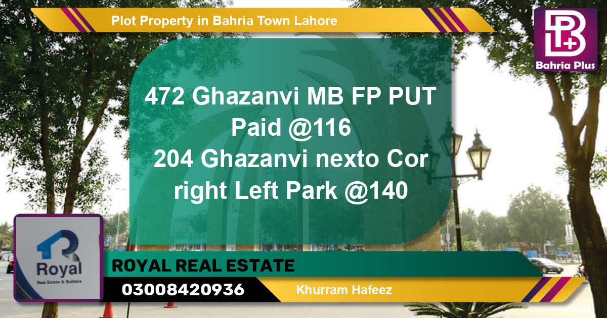 Residential Plot for Sale in Bahria Town, Lahore - (BP-79042)