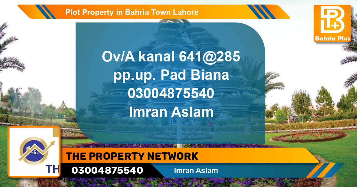 Residential Plot for Sale in Bahria Town, Lahore - (BP-79055)