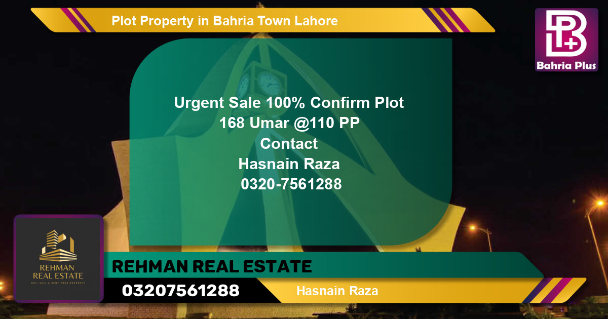 Residential Plot for Sale in Bahria Town, Lahore - (BP-79057)