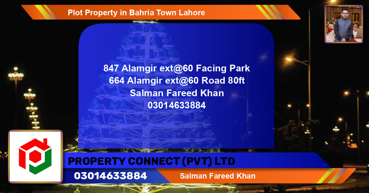 Residential Plot for Sale in Bahria Town, Lahore - (BP-79065)
