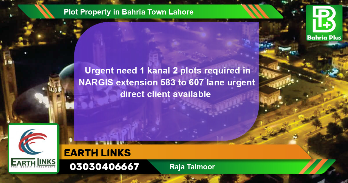 Residential Plot for Sale in Bahria Town, Lahore - (BP-79077)