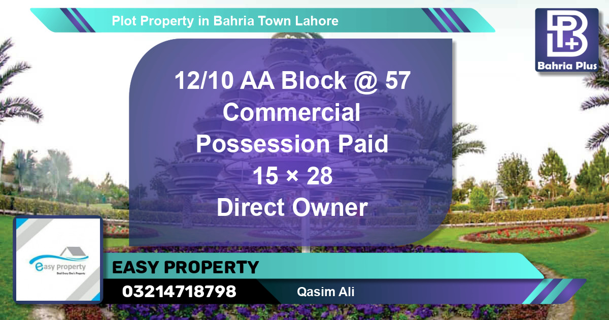 Commercial Plot for Sale in Bahria Town, Lahore - (BP-79082)