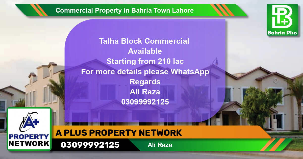 Commercial Property for Sale in Bahria Town, Lahore - (BP-79111)