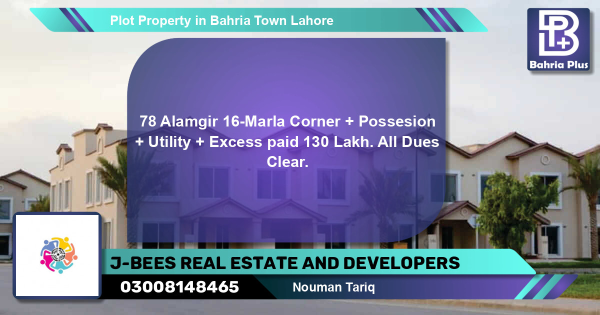 Residential Plot for Sale in Bahria Town, Lahore - (BP-79118)