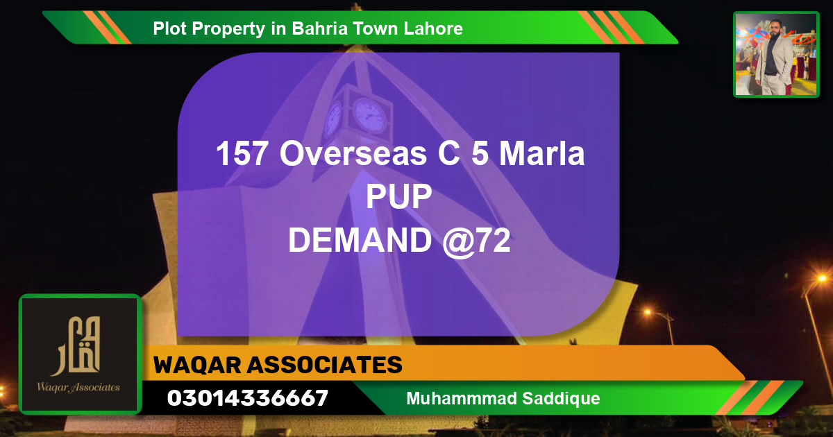 Residential Plot for Sale in Bahria Town, Lahore - (BP-79119)