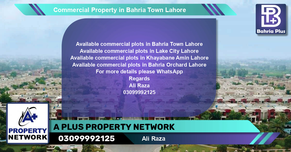 Commercial Property for Sale in Bahria Town, Lahore - (BP-79120)