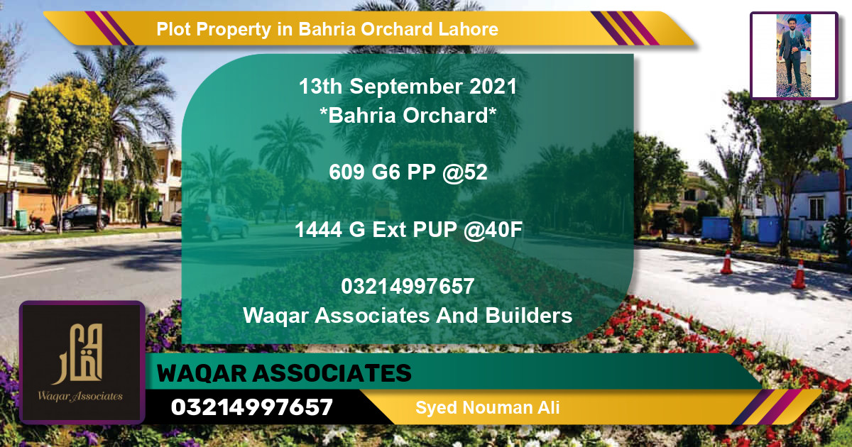 Residential Plot for Sale in Bahria Orchard, Lahore - (BP-79133)