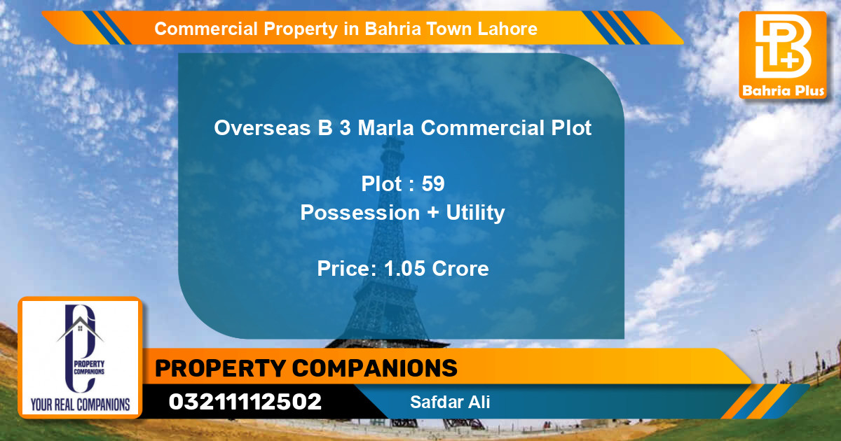 Commercial Property for Sale in Bahria Town, Lahore - (BP-79137)