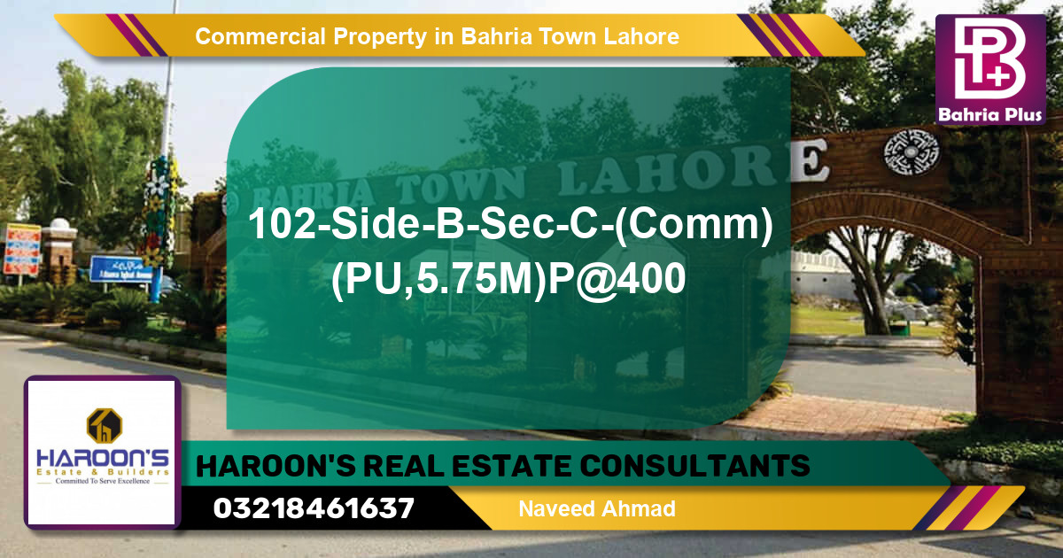 Commercial Property for Sale in Bahria Town, Lahore - (BP-79144)