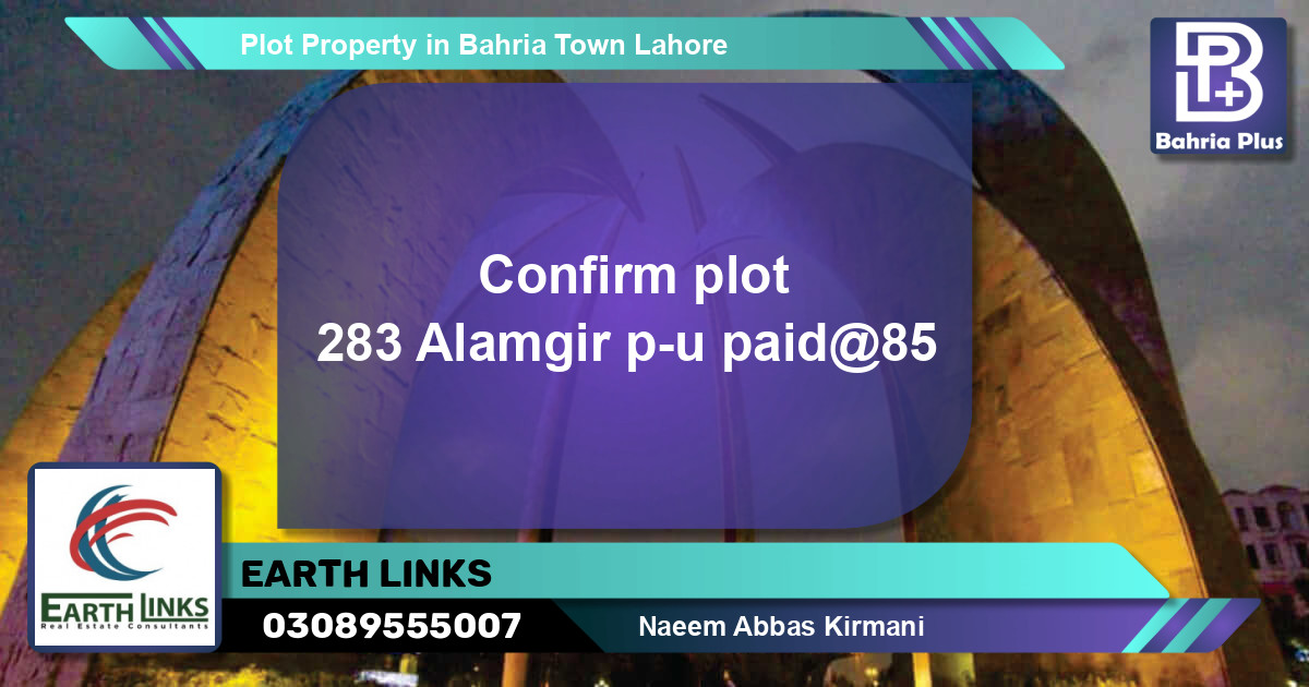 Residential Plot for Sale in Bahria Town, Lahore - (BP-79151)