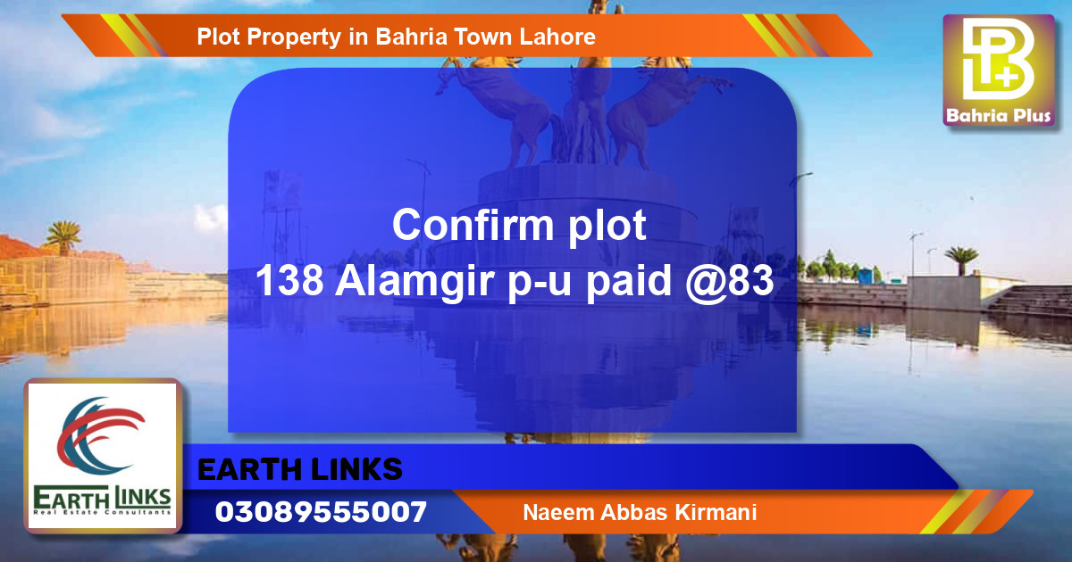 Residential Plot for Sale in Bahria Town, Lahore - (BP-79152)