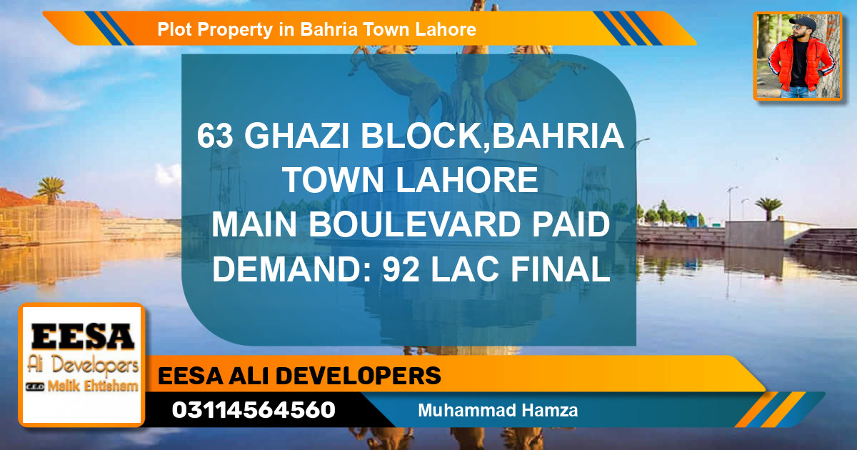 Residential Plot for Sale in Bahria Town, Lahore - (BP-79155)