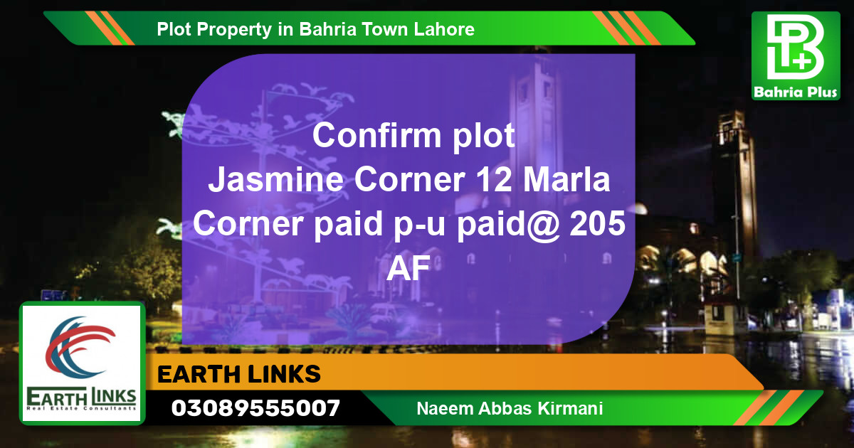 Residential Plot for Sale in Bahria Town, Lahore - (BP-79158)