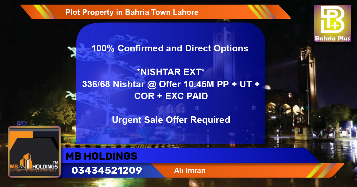 Residential Plot for Sale in Bahria Town, Lahore - (BP-79176)