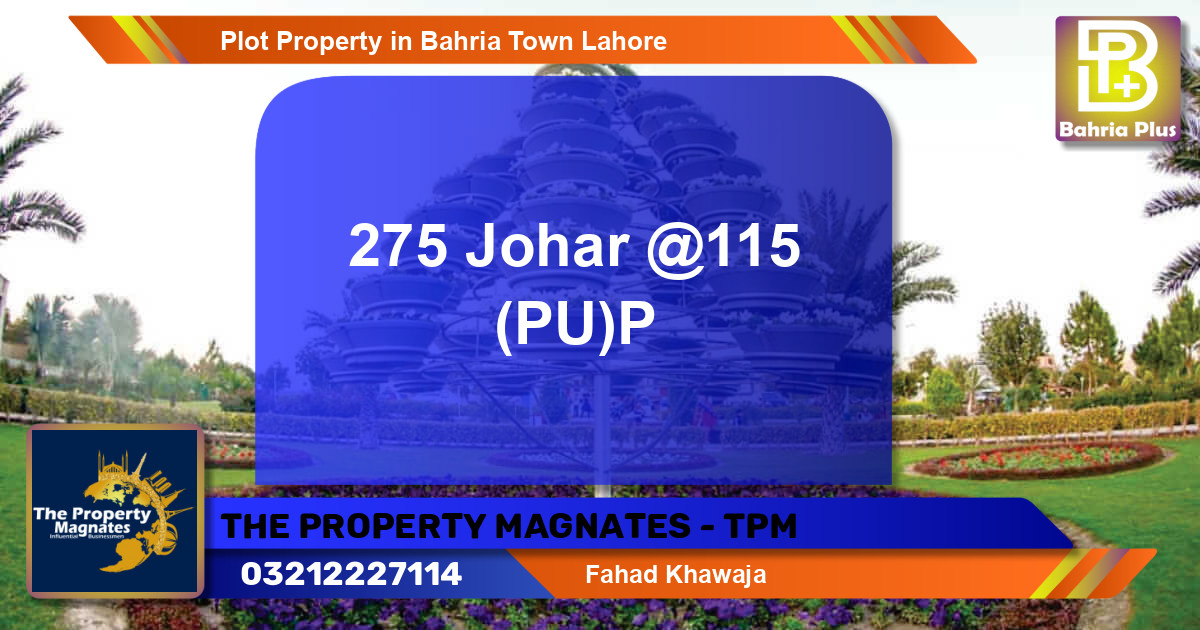 Residential Plot for Sale in Bahria Town, Lahore - (BP-79197)