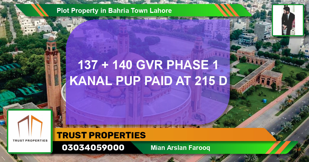 Residential Plot for Sale in Bahria Town, Lahore - (BP-79235)