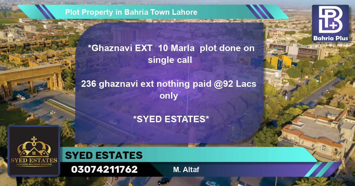 Residential Plot for Sale in Bahria Town, Lahore - (BP-79240)