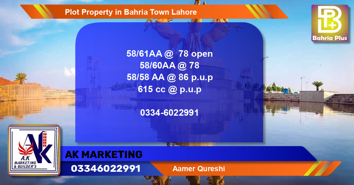 Residential Plot for Sale in Bahria Town, Lahore - (BP-79244)