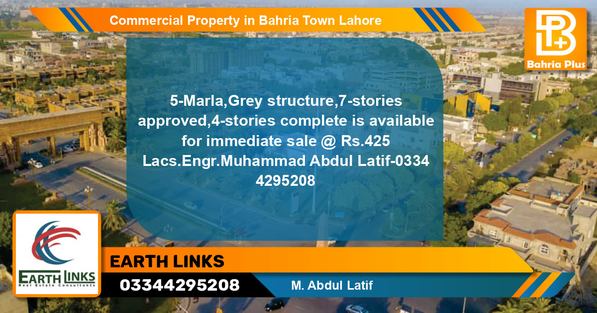 Commercial Property for Sale in Bahria Town, Lahore - (BP-79267)