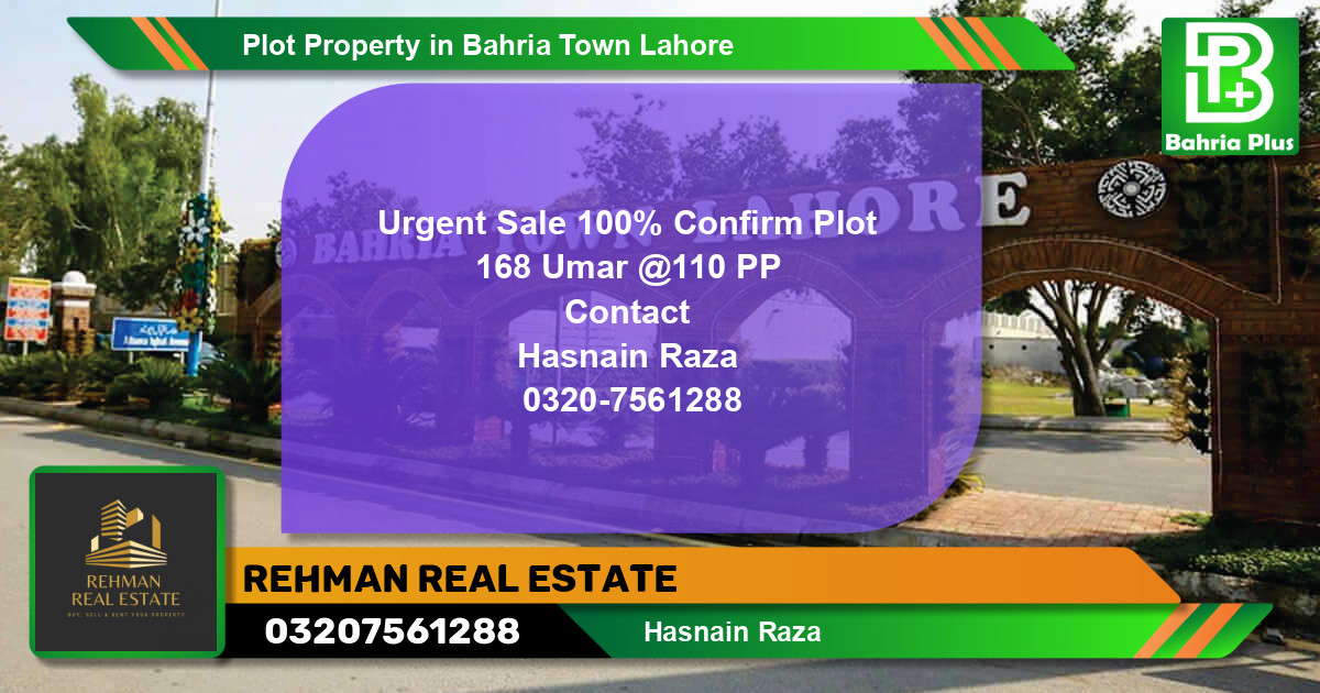 Residential Plot for Sale in Bahria Town, Lahore - (BP-79270)