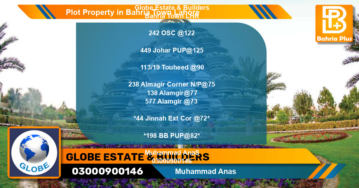 Residential Plot for Sale in Bahria Town, Lahore - (BP-79278)