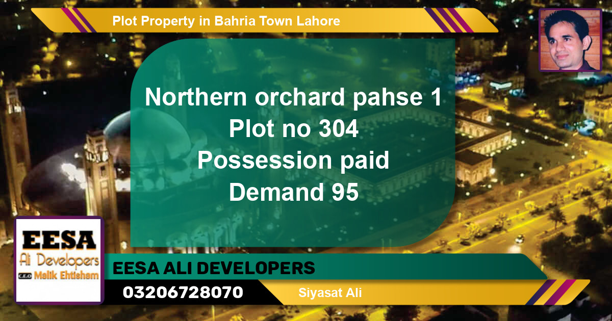 Residential Plot for Sale in Bahria Town, Lahore - (BP-79280)