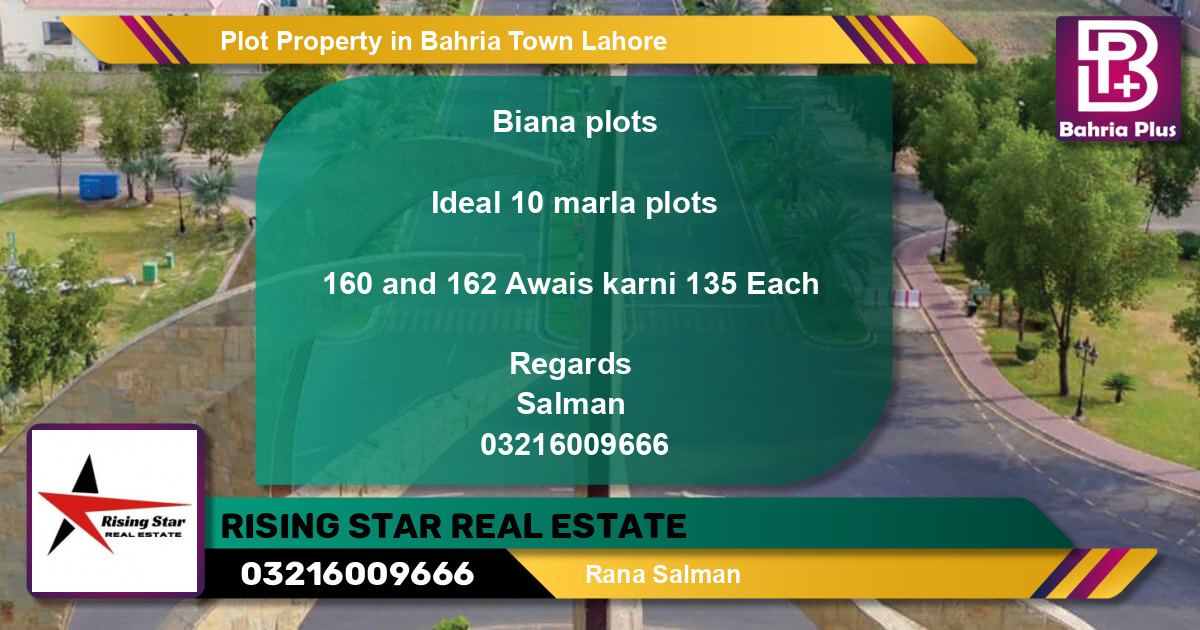 Residential Plot for Sale in Bahria Town, Lahore - (BP-79282)