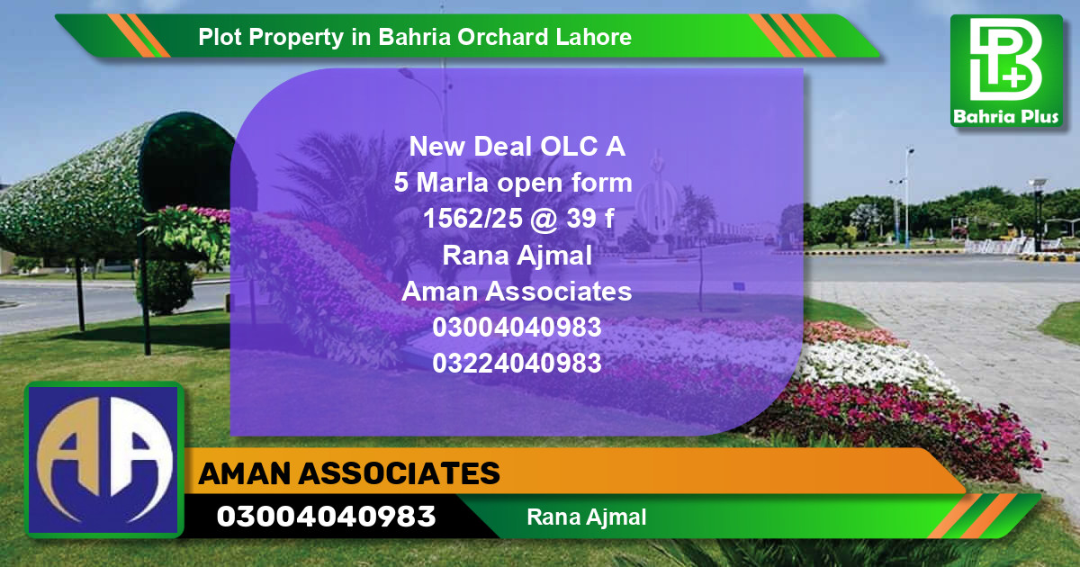 Residential Plot for Sale in Bahria Orchard, Lahore - (BP-79283)