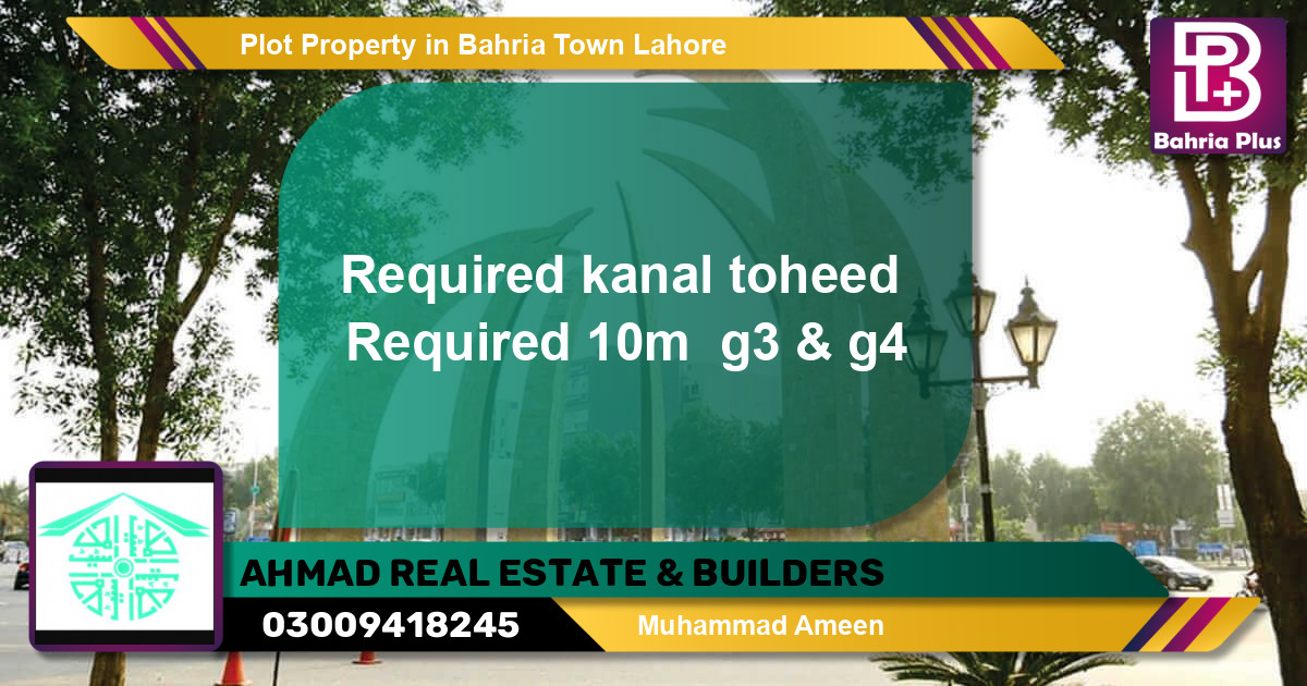 Residential Plot for Sale in Bahria Town, Lahore - (BP-79325)