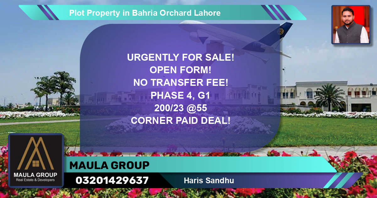 Residential Plot for Sale in Bahria Orchard, Lahore - (BP-79344)