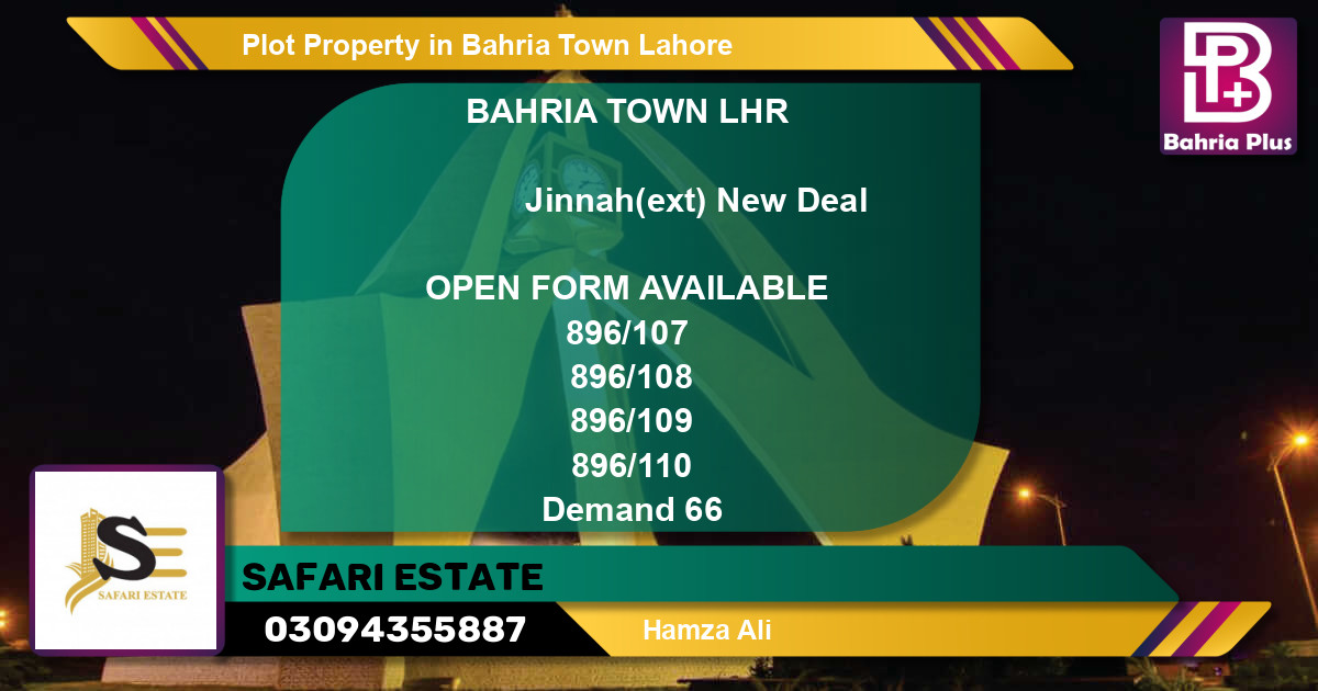 Residential Plot for Sale in Bahria Town, Lahore - (BP-79347)