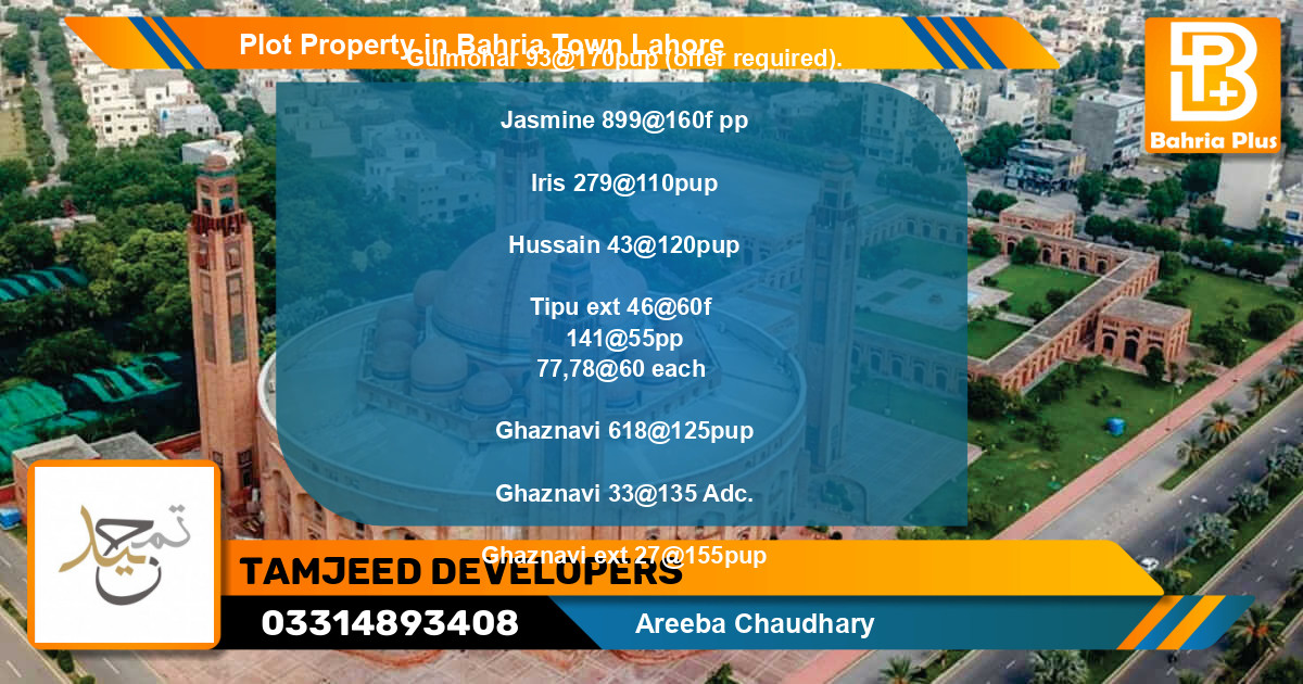 Residential Plot for Sale in Bahria Town, Lahore - (BP-79368)