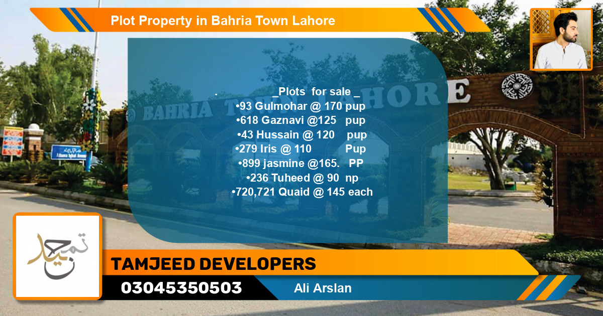 Residential Plot for Sale in Bahria Town, Lahore - (BP-79437)