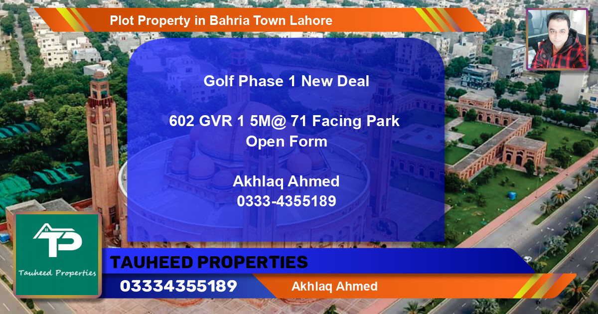 Residential Plot for Sale in Bahria Town, Lahore - (BP-79467)