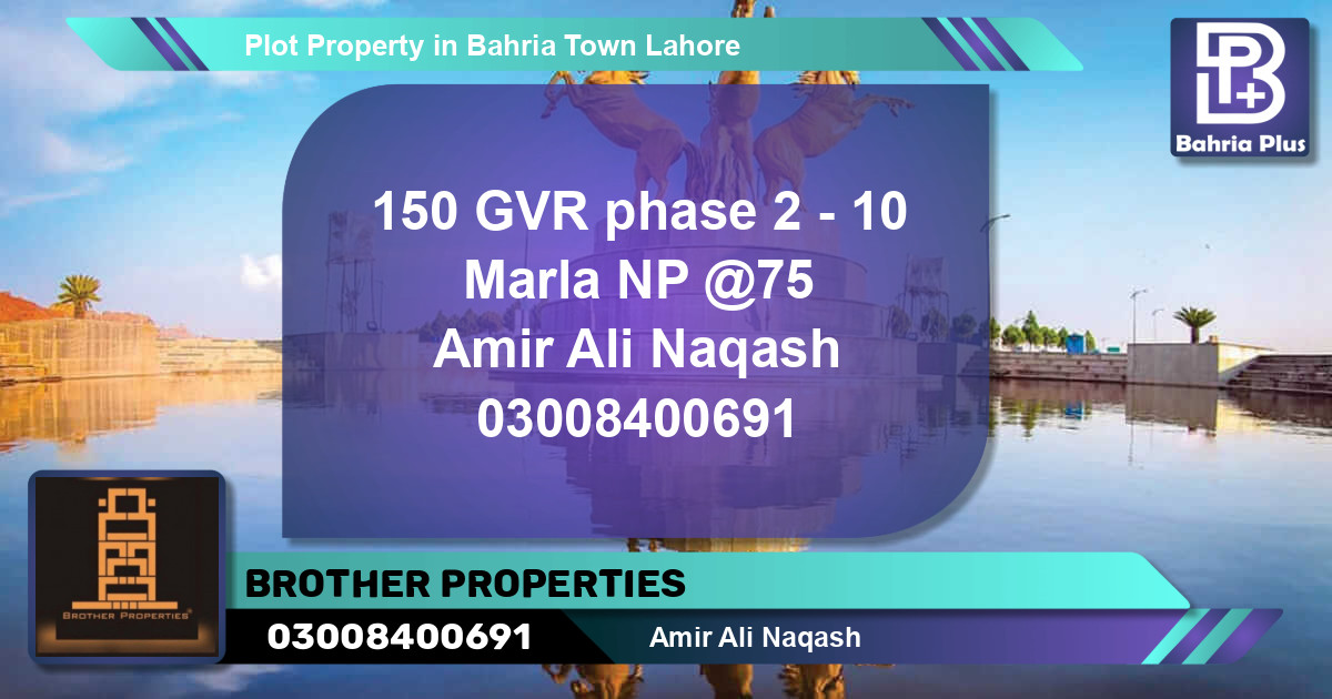 Residential Plot for Sale in Bahria Town, Lahore - (BP-79473)