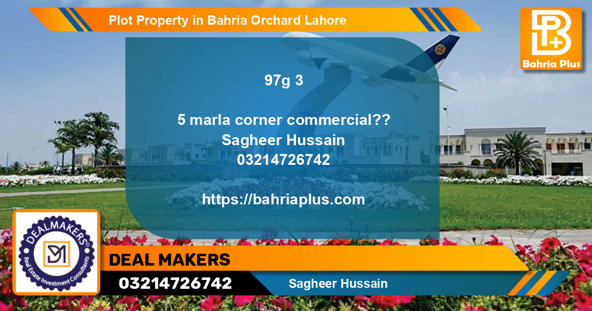 Commercial Plot for Sale in Bahria Orchard, Lahore - (BP-79478)