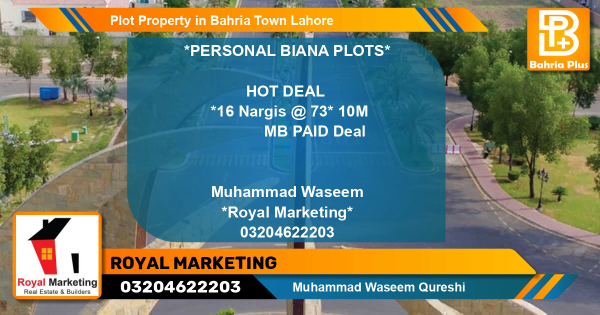 Residential Plot for Sale in Bahria Town, Lahore - (BP-79513)