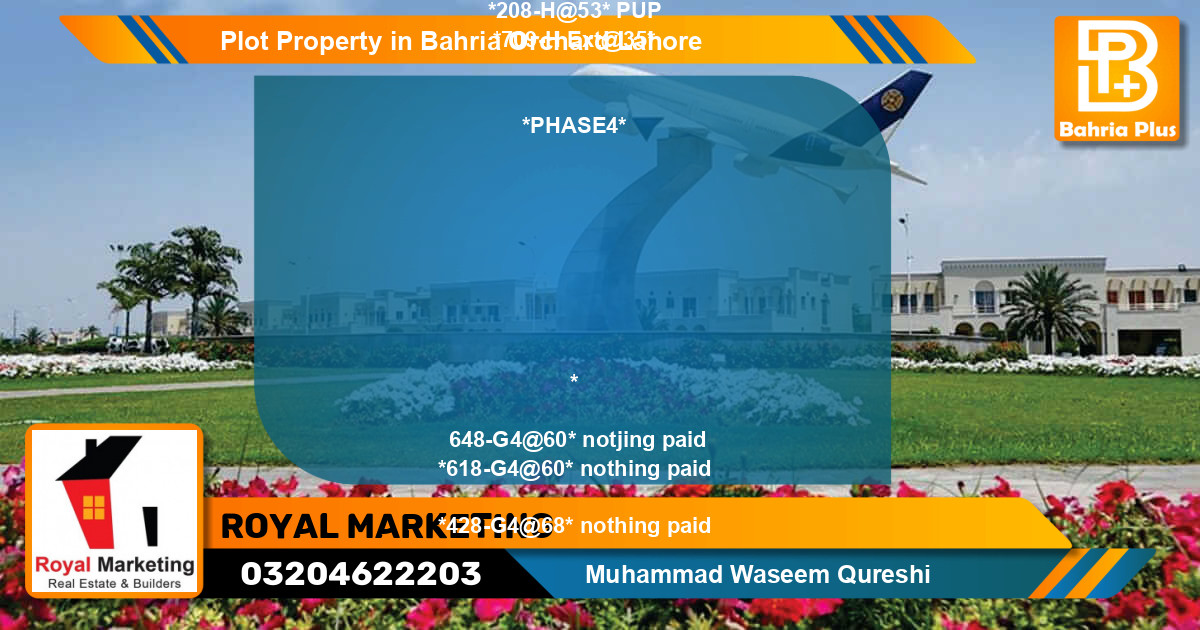 Residential Plot for Sale in Bahria Orchard, Lahore - (BP-79514)