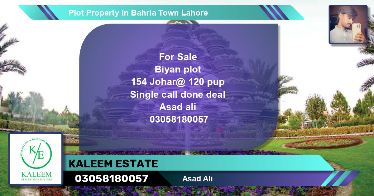 Residential Plot for Sale in Bahria Town, Lahore - (BP-79522)