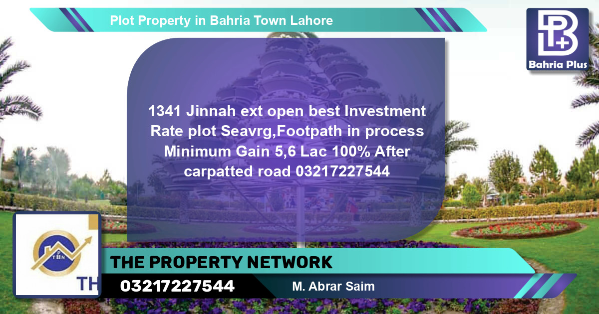 Residential Plot for Sale in Bahria Town, Lahore - (BP-79524)